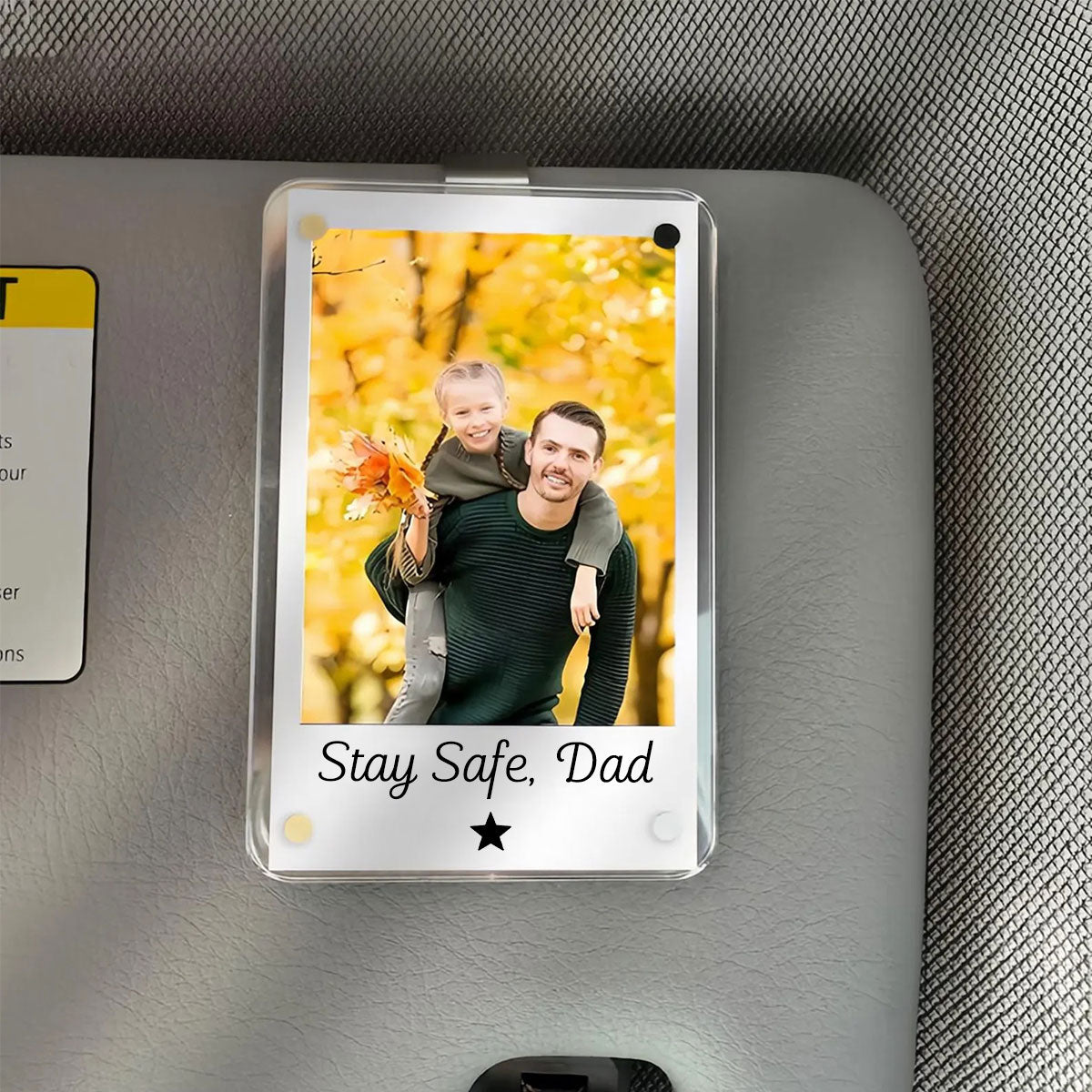 A Father's Love Is The Great Journey - Personalized Car Visor Clip