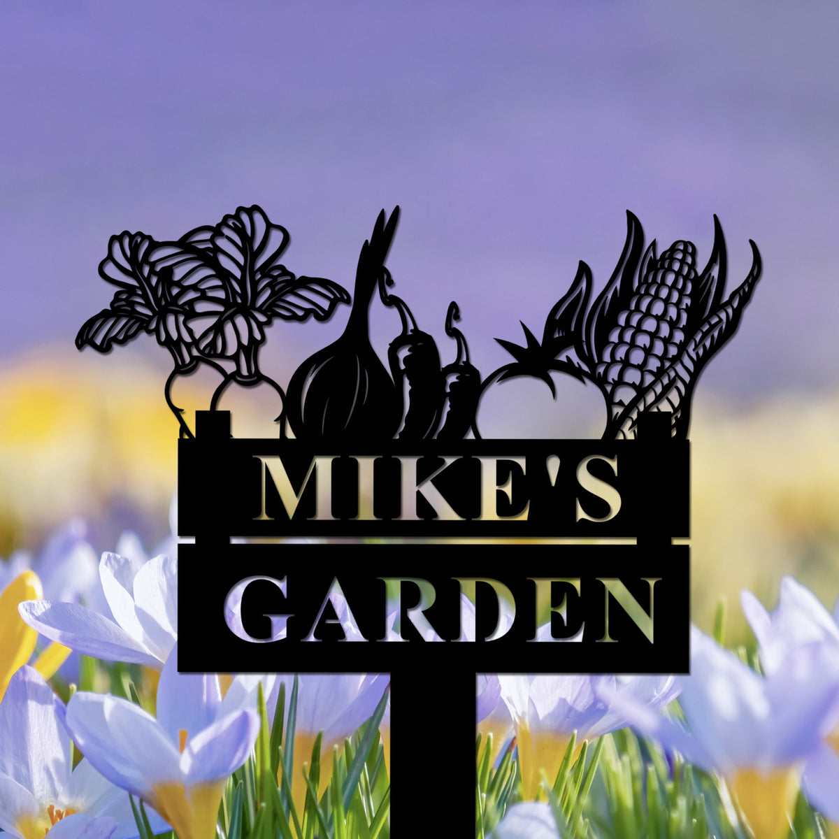 Custom Vegetables Garden Stake, Personalized Metal Garden Sign With Stake, Custom Garden Sign, Garden Decor, Gift for Gardener