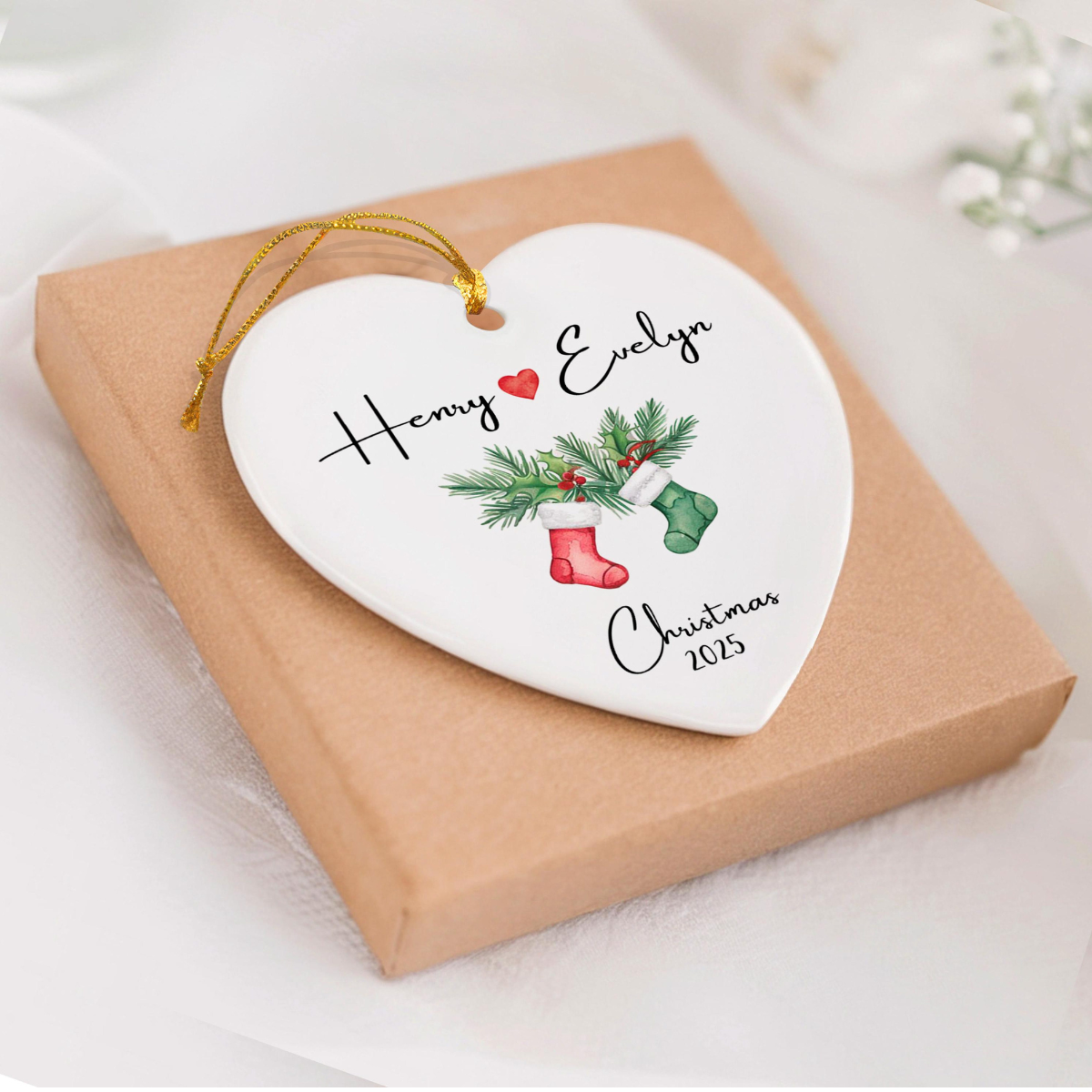 Personalized Couple Christmas Ornament 2025, Couple Ornament, Together Ornament, New Couple Keepsake, Christmas Gift For Couple