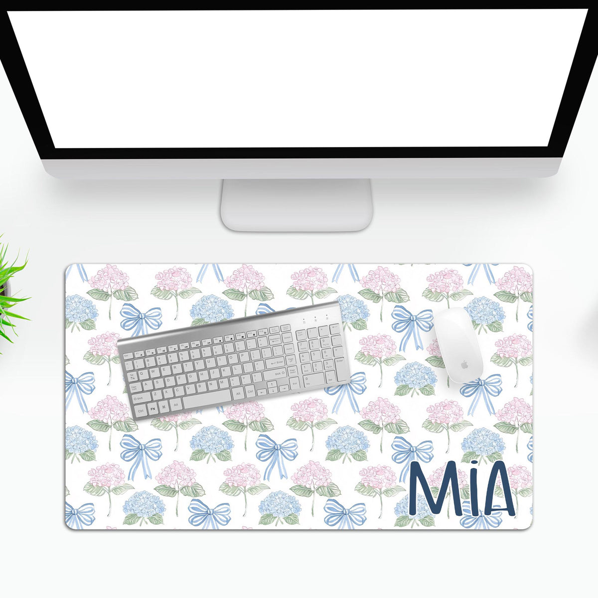 Custom Desk Pad, Coquette Personalized Desk, Grandmillennial Decor, Teacher Gift, Monogrammed Home Office, Dorm Room Decor, Gift Custom Office