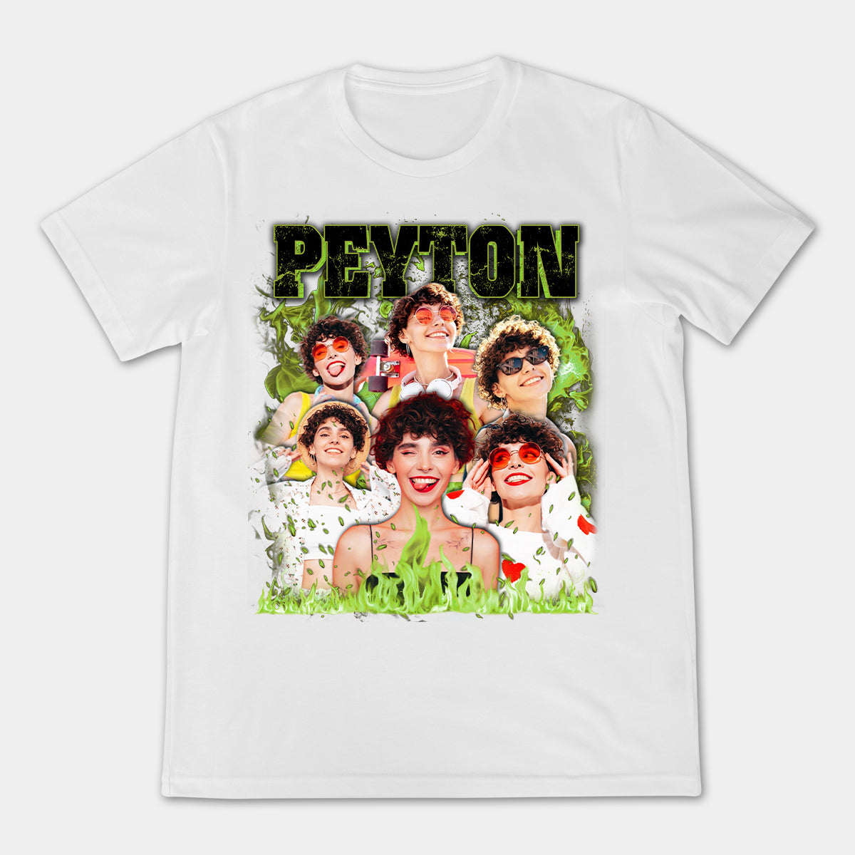 Custom Bootleg Rap T shirt, Personalized Girlfriend Picture Shirt, Rock Style Vintage Custom Tshirt, Gift For Girlfriend