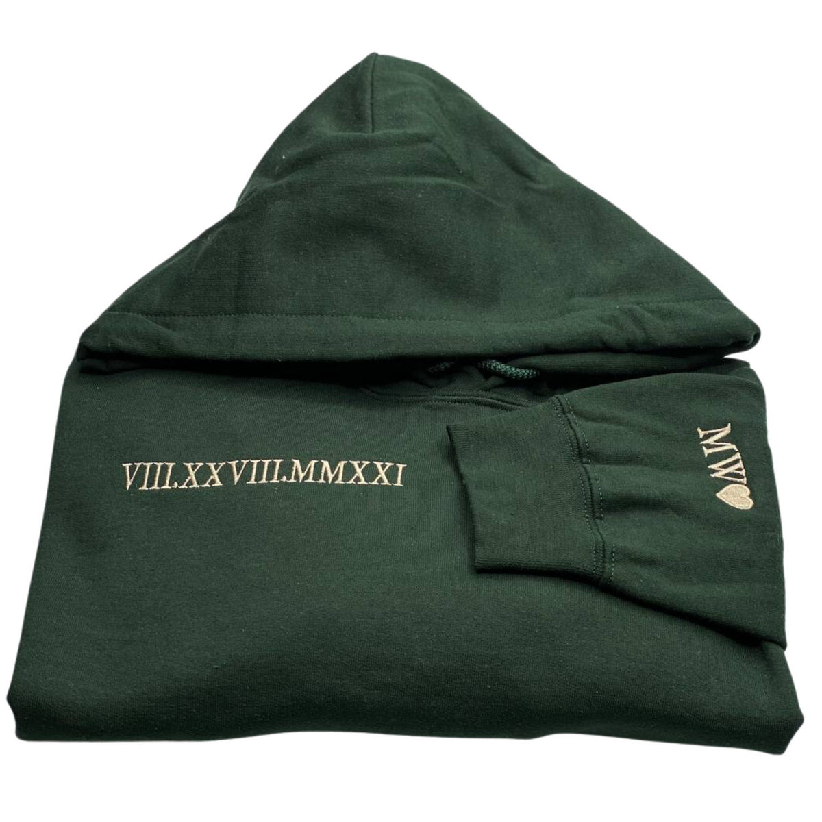 Personalized Roman Numeral Date and Initial Perfect for Couple's Anniversary Embroidered Shirt