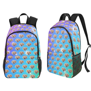 Personalized Pet Face Backpack, Custom Photo Backpack, Gifts for Girls and Boys, Backpack with Face, Cute Face on Backpack, Back to School