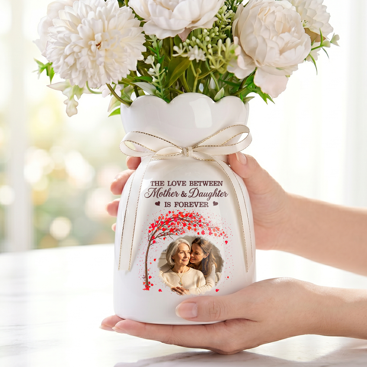 Love Between Mother & Daughters Personalized Flower Vase