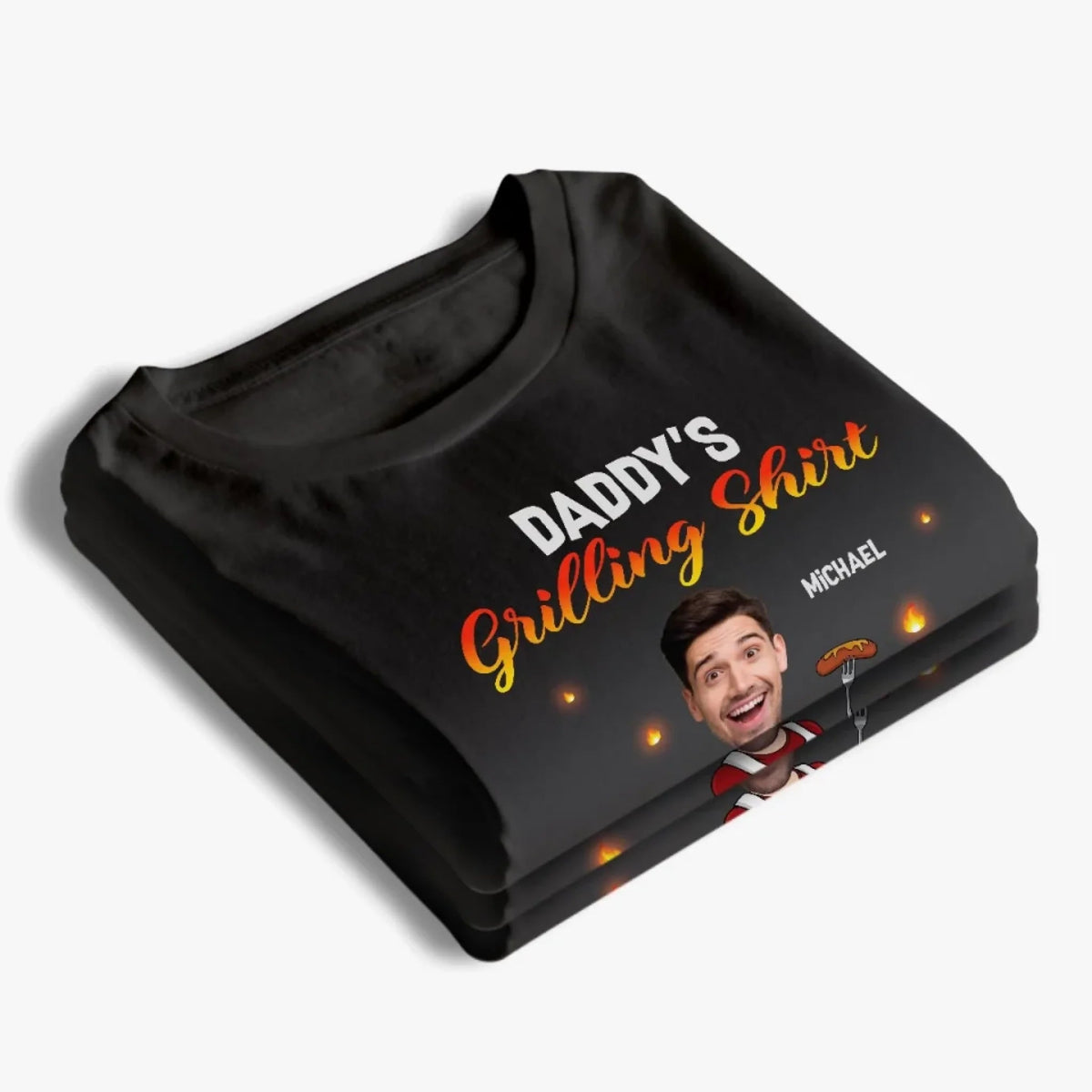 Daddy Papa's Grilling Shirt - Personalized Apparel - Gift For Dad, Papa, Birthday, Father's Day Gift