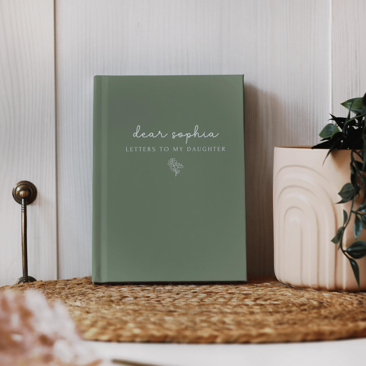 Letters To My Daughter journal, Personalized Name Memory Book, Custom Dear Daughter Name Journal, Baby Girl Shower Memory Book