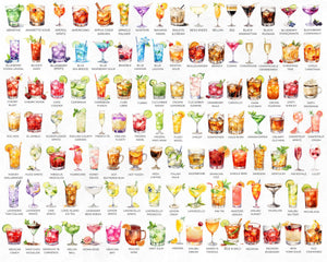 Custom Roommate Drink Print, Roommates as Drinks, Trendy College Apartment Dorm Art, Bar Cart Decor, Cocktail Poster, Personalized Wall Art