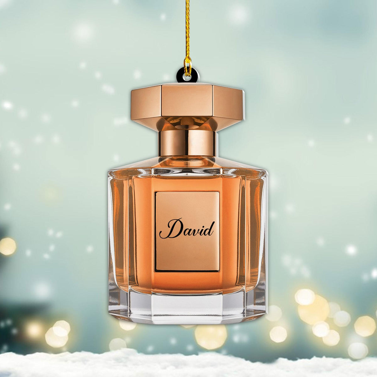 Personalized Perfume Bottle Flat 2D Ornament, Christmas Decoration, Custom Acrylic Ornament