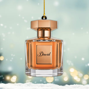 Personalized Perfume Bottle Flat 2D Ornament, Christmas Decoration, Custom Acrylic Ornament