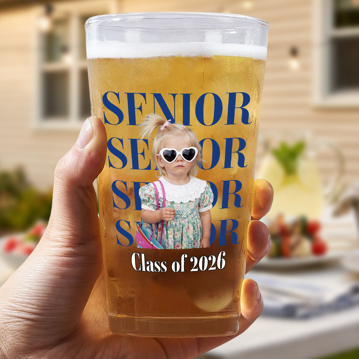 Senior 2026 Beer Glass, Class of 2026 Graduation Gift, Graduation Drinkware, Senior Night Cup