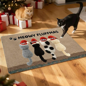 Hope You Like Cats Faux Yarn Effect - Personalized Doormat - Christmas Decor for Cat Lovers, Gift For Family