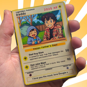Custom PKM Trading Card, Personalized Custom Poke Card, PKM Card For Dad, Father's Day Gift