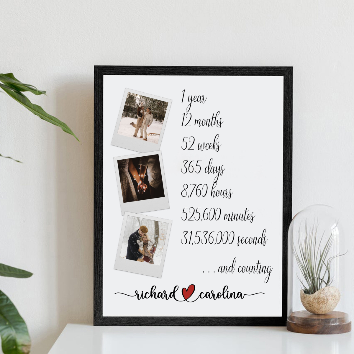 Custom 1 Year Anniversary Gift for Girlfriend, One Year Anniversary Gift, Gift for Boyfriend, Gift for Him, Anniversary Gifts, One Year Gift