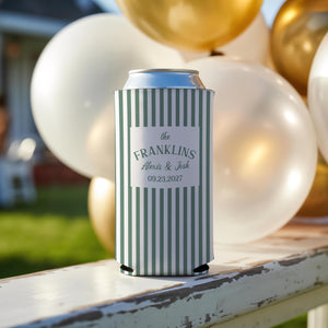 Can Cooler Wedding, Wedding Favor, Personalized Wedding Can Cooler, Slim Can Cooler, Wedding Reception Coozy, Custom Can Cooler, Beer Holder