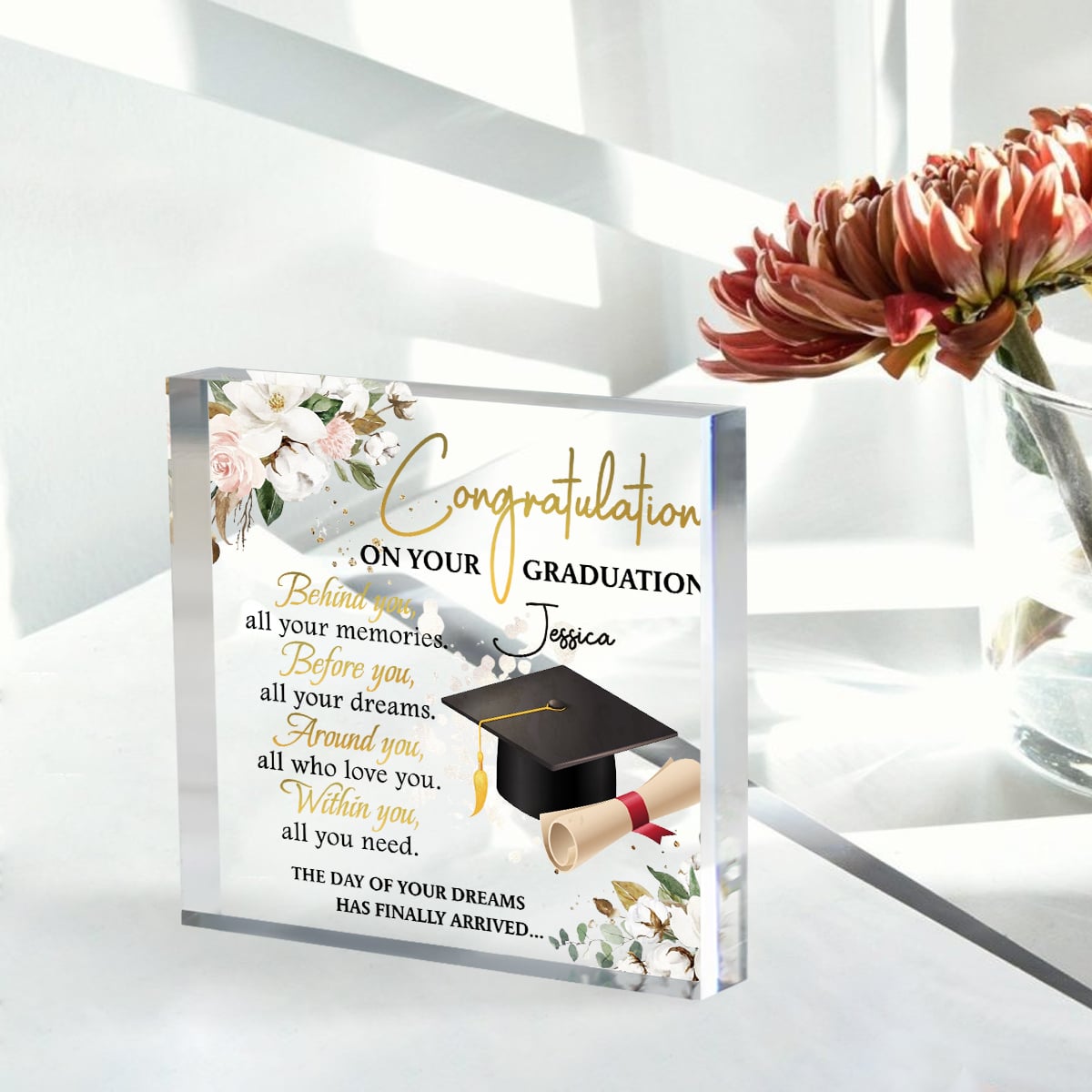 Congratulation On Graduation - Personalized Acrylic Plaque - Graduation Gift