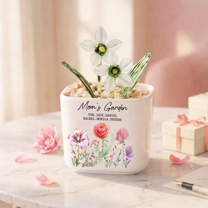 Grandma's Garden Personalized Glass Everlasting Flowers