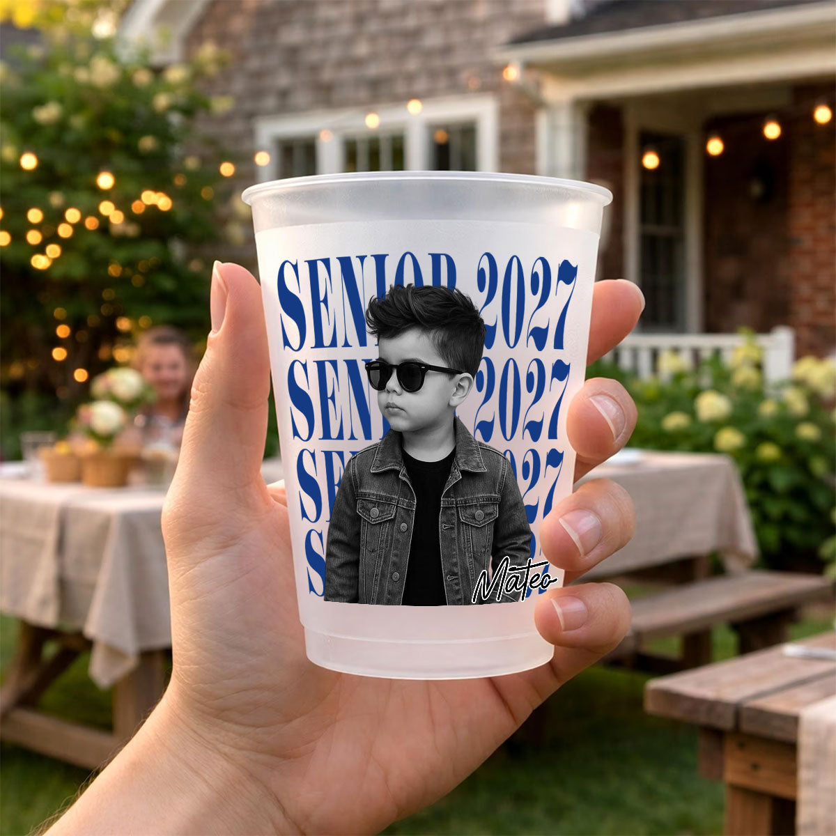 Custom Vintage Childhood Photo Graduation Gift Party - Personalized Cups
