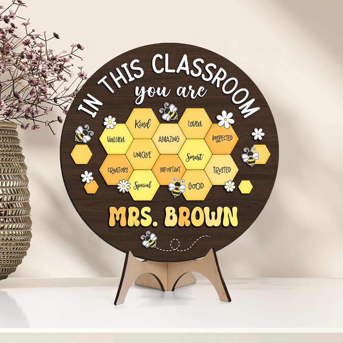 Personalized Teacher Gifts, Custom Teacher Name Sign, Teacher Appreciation Gifts, Thank You Gift For Teacher