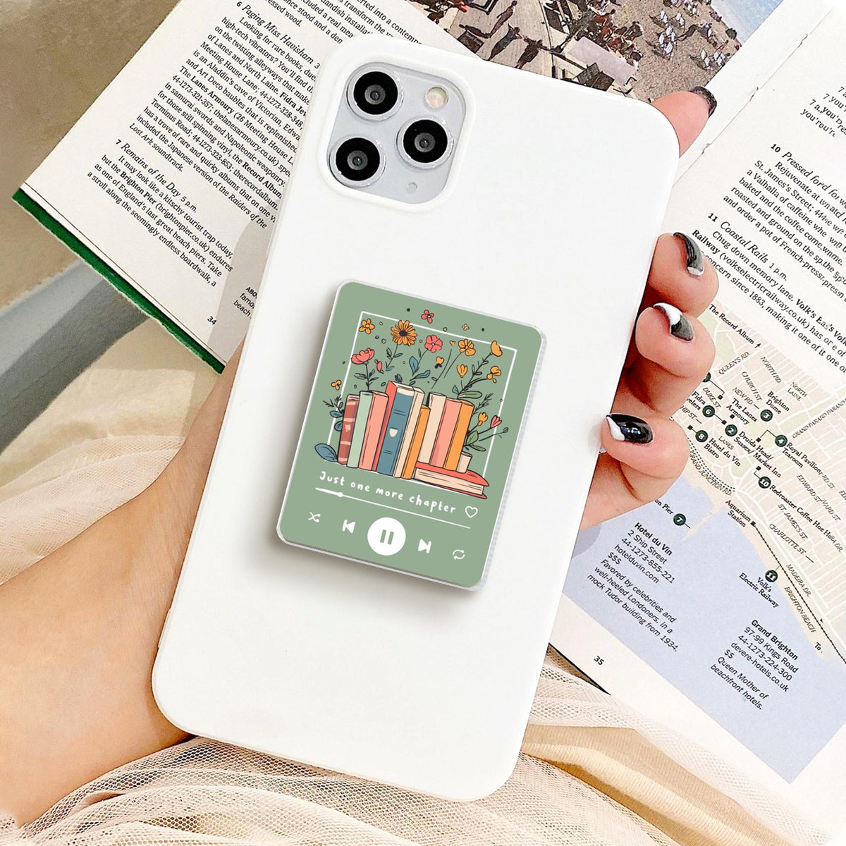 Just One More Chapter Phone Grip, Bookish Grips, Book Lover Popsocket, Phone Accessory, Bookish Accessory, Book Gift, Book Club Gift