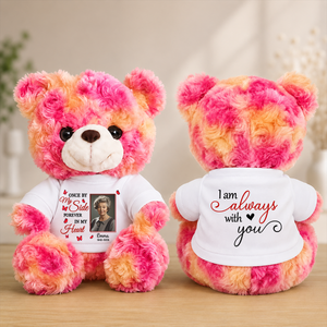 Once By My Side Forever In My Heart Memorial Sympathy Remembrance - Personalized Teddy Bear