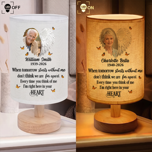 When You Miss Me Have No Fear Memorial Personalized Fabric Lamp