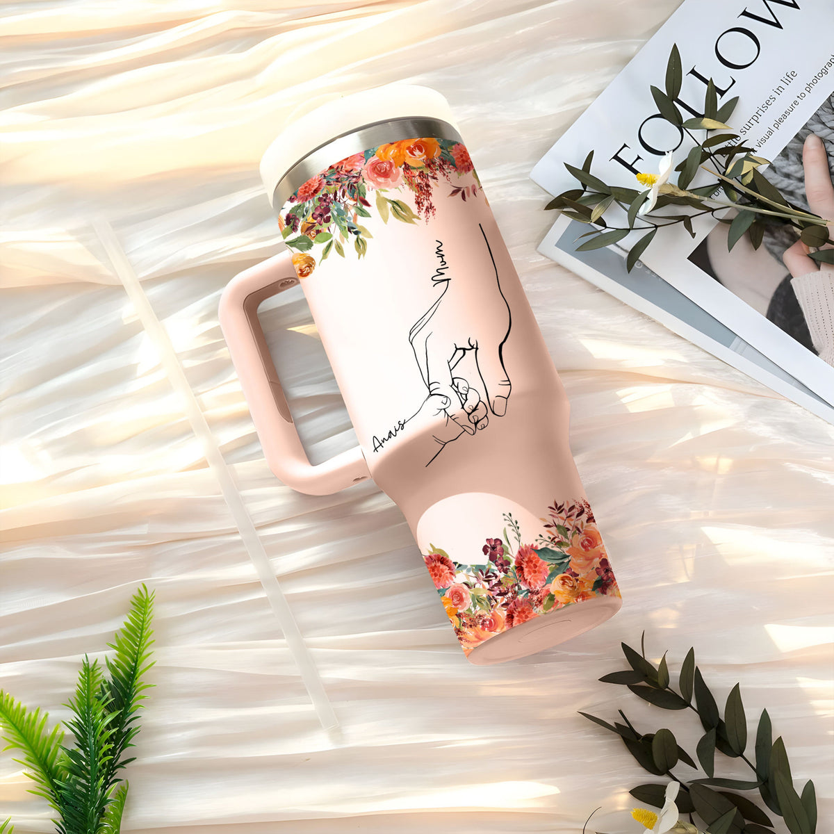 Floral Mom Holds Kids Hand - Personalized Tumbler - Gift For Mother 6_9fd6d6aa-a3fe-4645-adc7-2bb4c6c70dd8.jpg?v=1713933447