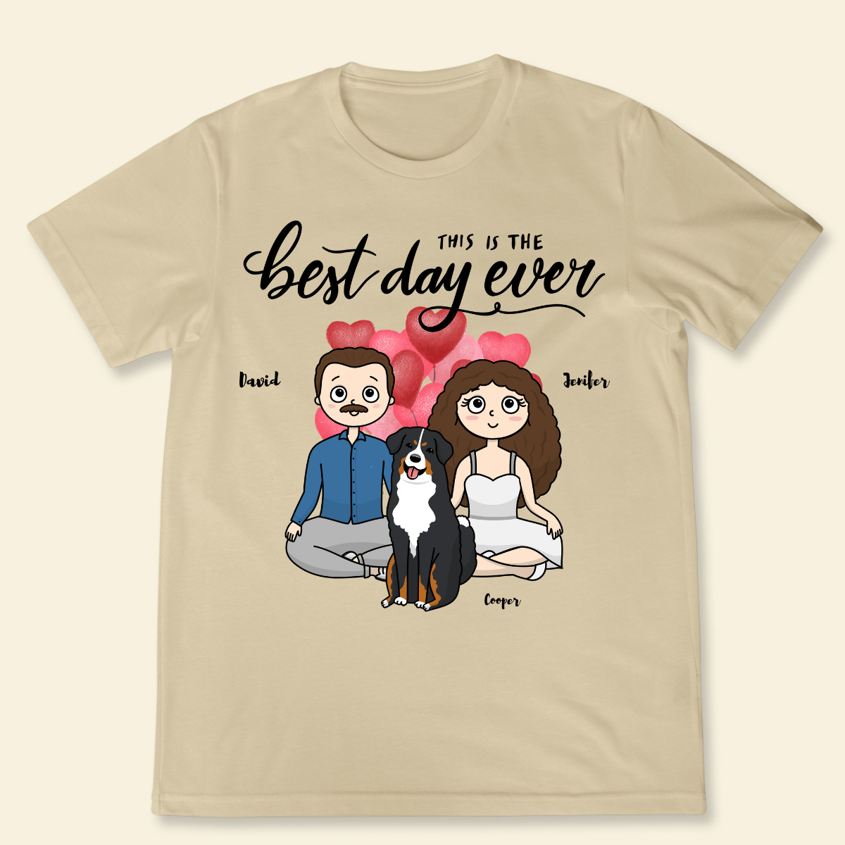 This Day Is The Best Day Ever Personalized T-Shirt Perfect Gift For Dog Lovers Couple Gift Christmas Gift Valentine Gift Dog Mom Dog Dad