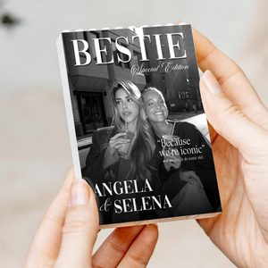 Custom Best Friend Magazine Building Block, Birthday For Her, Friendship Keepsake, Building Brick Photo Puzzle, Gift for BFF