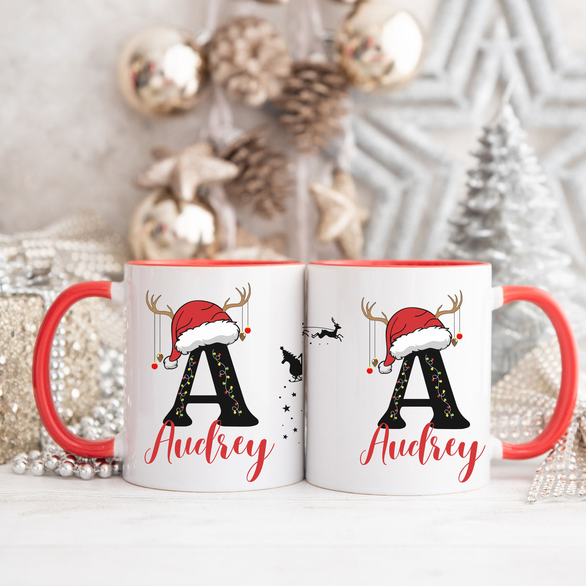 Custom Letter Name - Personalized Mug - Christmas Gift For Friends, Family
