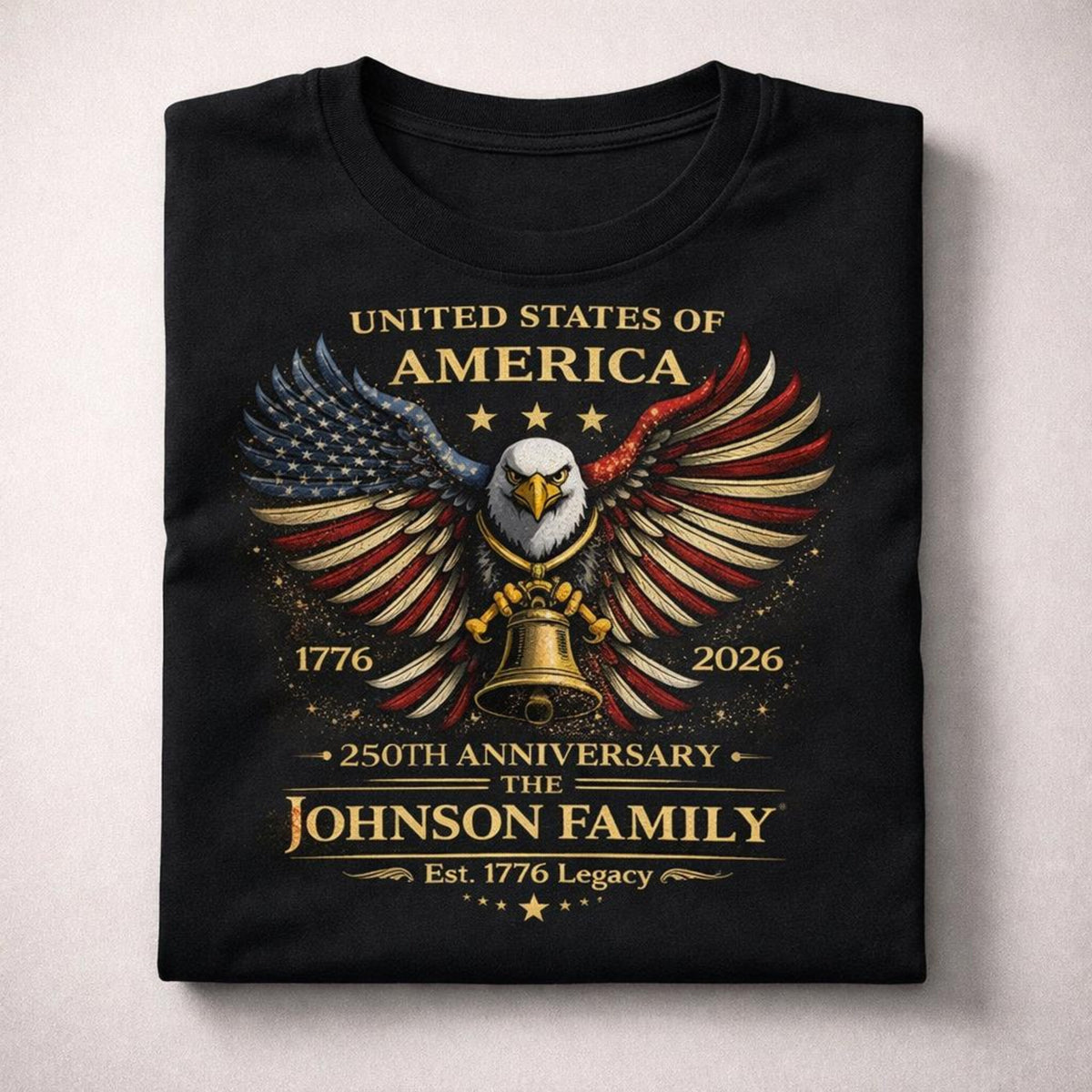 Custom Family 250th Anniversary Patriotic Eagle Shirt