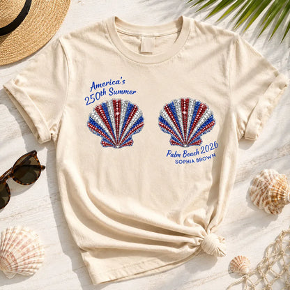 Mermaid America's 250th Summer - Personalized Shirt - Gift For Girl, Women, Besties