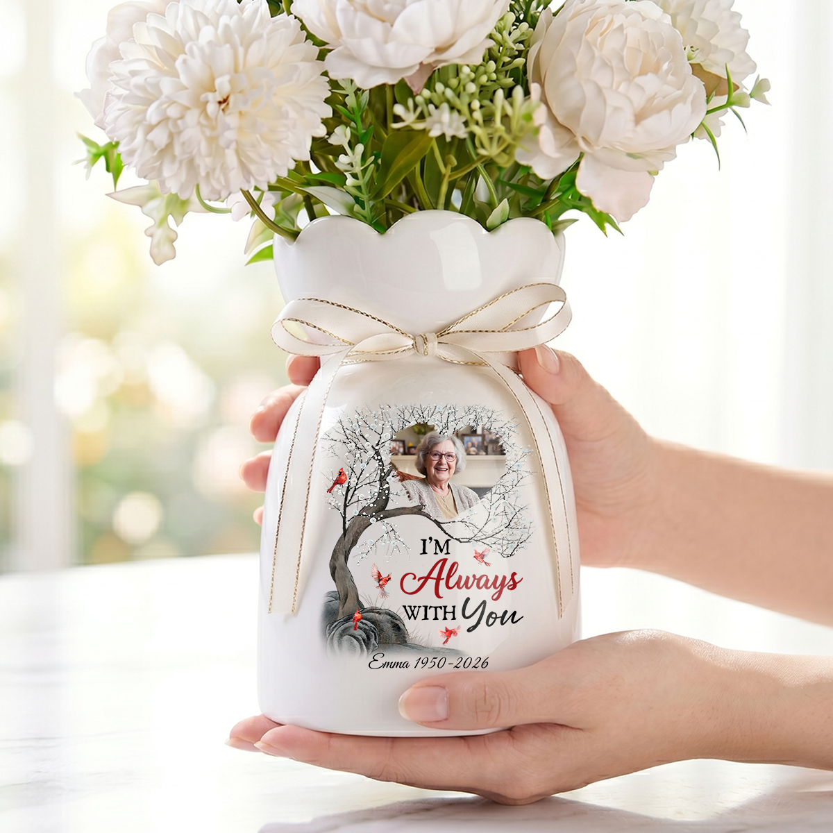 Always With You Personalized Ribbon Tie Flower Vase 6_91d843b4-107d-4f58-998d-1ffd1d428c9d.png