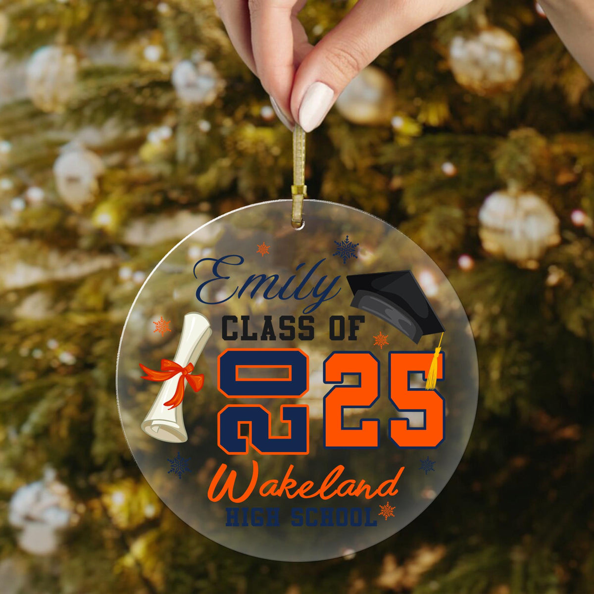 Class of 2025 Graduation - Personalized Crystal Ornament - Graduation Gift
