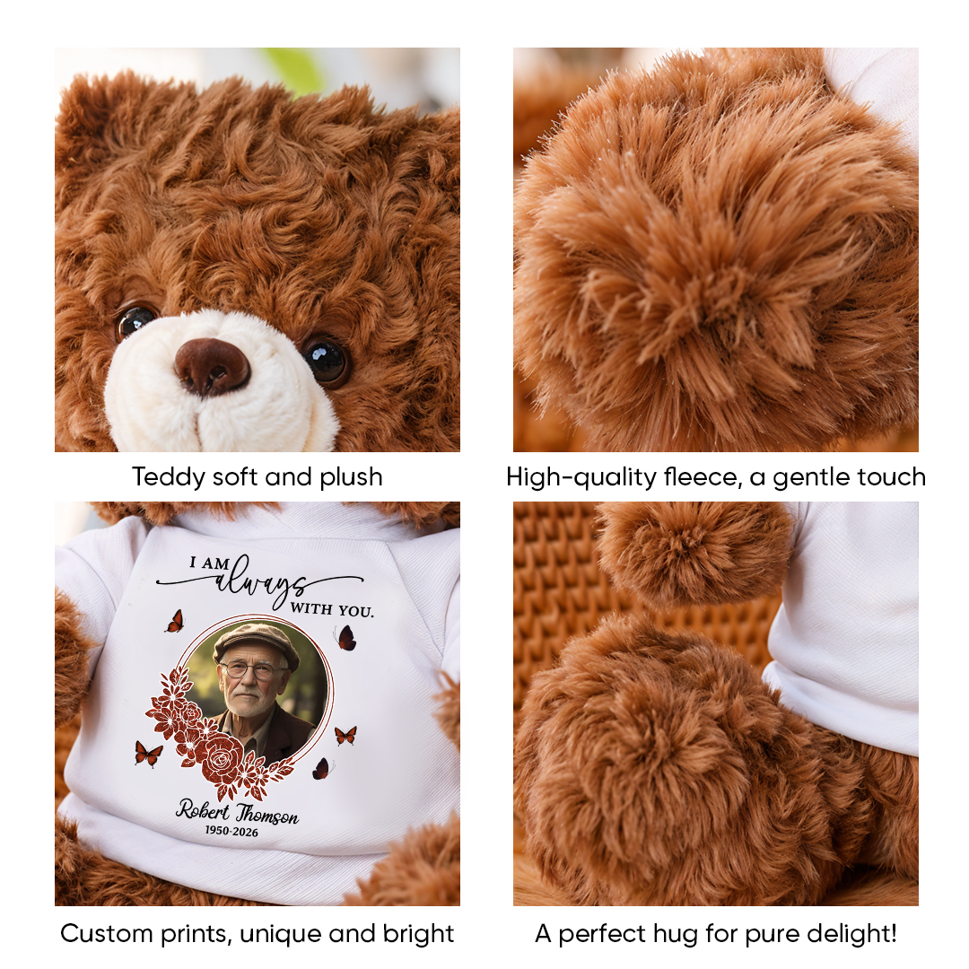 Loving Family You Left Behind Teddy Bear - Memorial Gift - Personalized Plush Bear