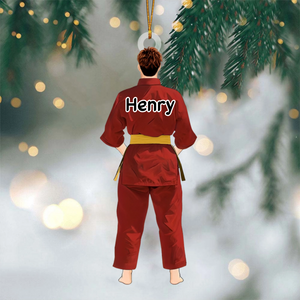 Karate Jiu Jitsu Judo Ornament, Personalized Christmas Gift For Male Martial Arts Practitioners