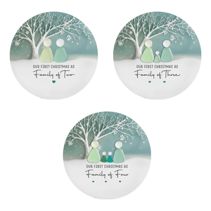 Our First Christmas As A Sea Glass Family - Personalized Ornament - Christmas Gift For Family