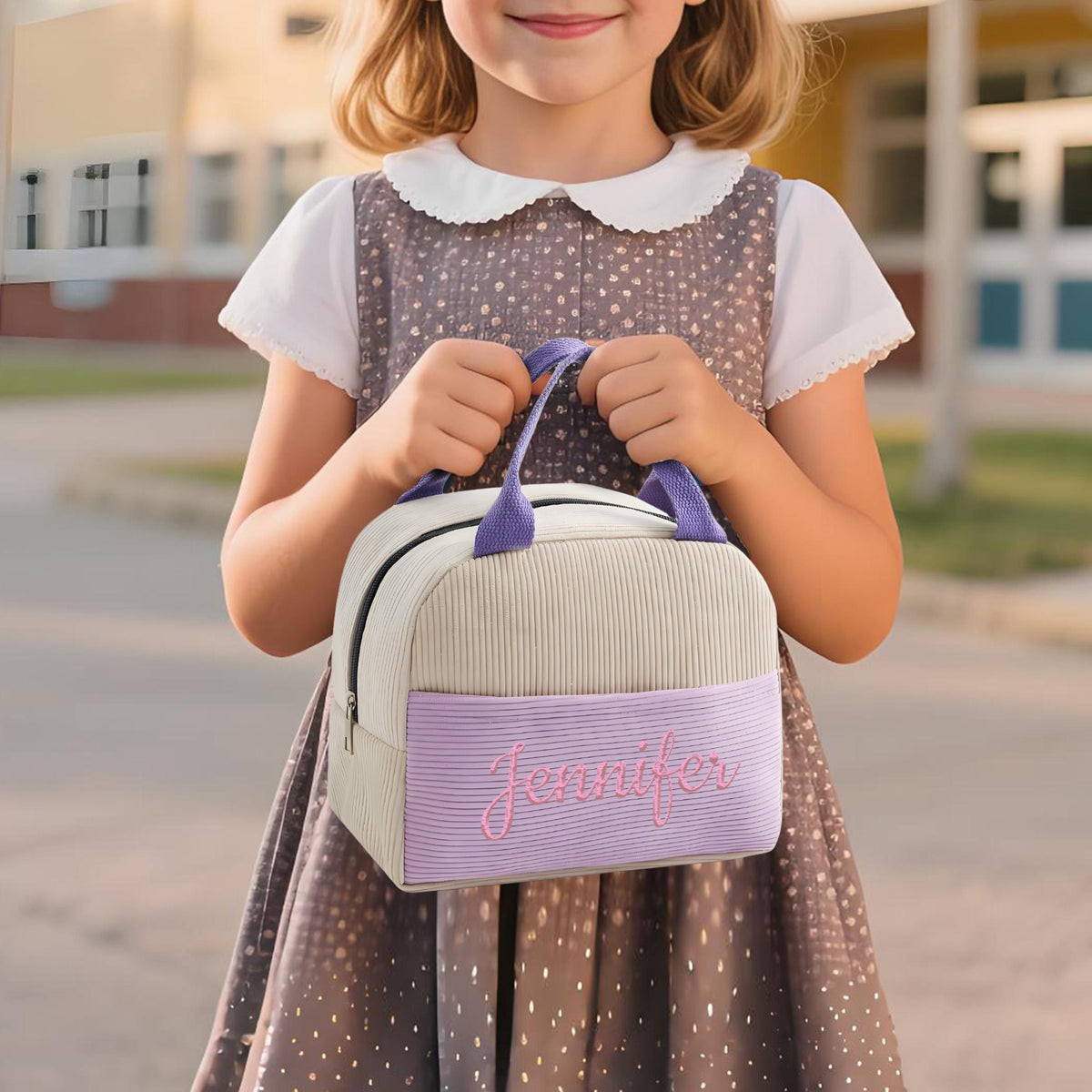 Personalized Lunch Bag With Name Embroidery, Custom Name Lunchbox Bag, Back to School Bag, Personalized Kid Lunchbag, School Lunch Bag