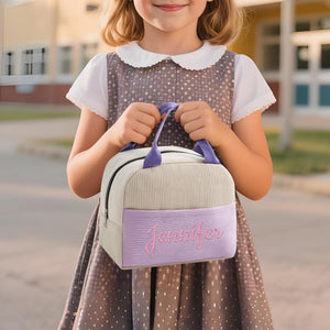 Personalized Lunch Bag With Name Embroidery, Custom Name Lunchbox Bag, Back to School Bag, Personalized Kid Lunchbag, School Lunch Bag
