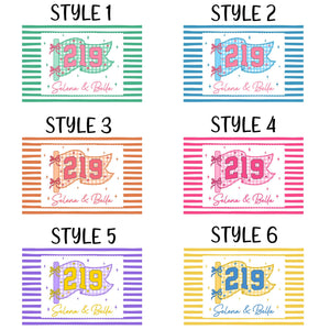 Personalized Striped Dorm Doormat: Girls Dorm Decor, College Apartment Decor, Welcome To Our Dorm, Housewarming Gift, Student Gift
