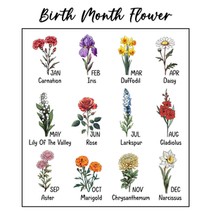Custom Family Birth Flowers Glass Suncatcher, Custom Mom's Garden Gift, Flower Glass Art, Birth Flower Gift For Nana, Mother's Day Gift For Mom