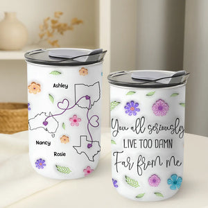I Wish You Lived Much Closer - Personalized Tumbler 10oz - Long Distance Gift For Friends, Family, Cousins