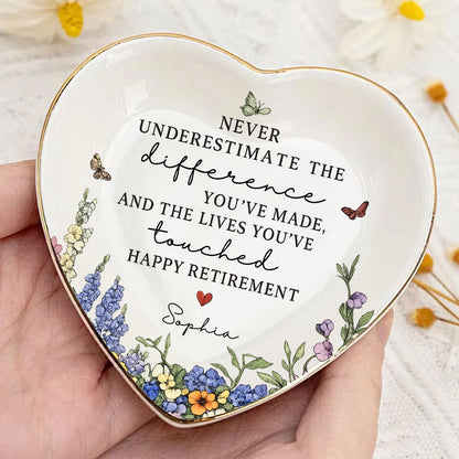 Never Underestimate The Difference You've Made - Personalized Ring Dish