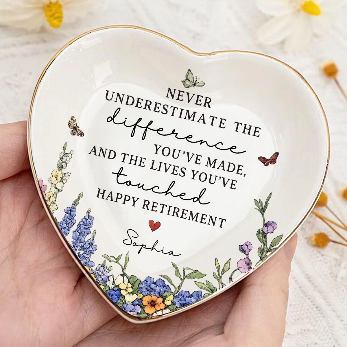 Never Underestimate The Difference You've Made - Personalized Ring Dish