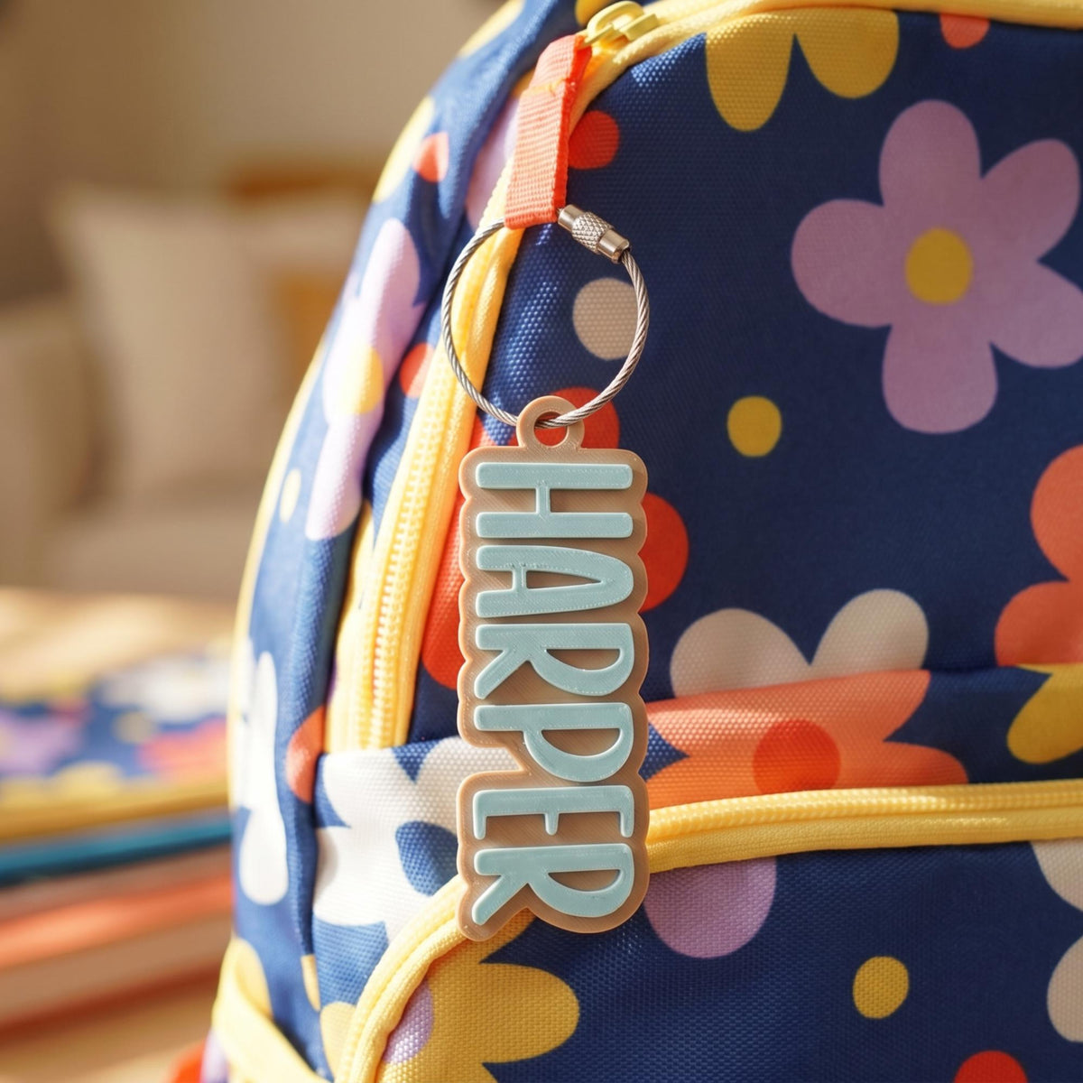 Nametag Personalized Keychain Diaper Bag Tag Lunch Box Tag Daycare Label Bag Charm Kids Keychain Name Bag Tag Luggage Tags Gift