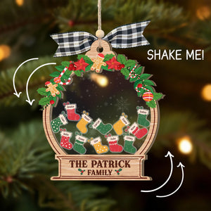 Christmas Stockings Family - Personalized 4D Shaker Ornament - Christmas Gift For Family