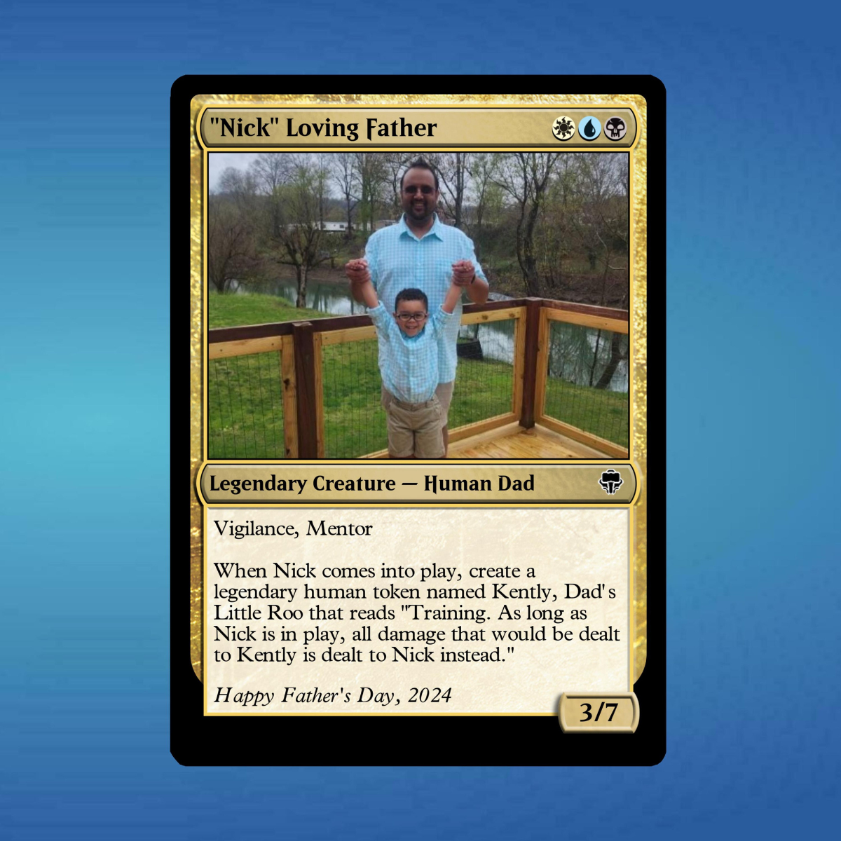 Custom Fathers Day Magic Card, Custom Text, Color, Photo, Dad Birthday, Husband, Dad Gift Ideas