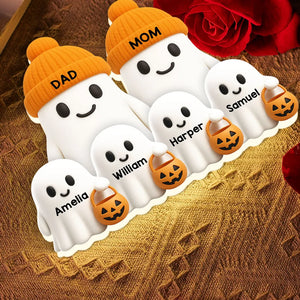 Family Boo Crew - Personalized Acrylic Light Box - Gift For Family, Halloween Decoration, Fall Season Gift
