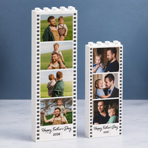 Father's Day Custom Photo Building Blocks: Father's Day Gift from Kids, Dad Photo Polaroid Photo Strip Gift, New Dad Gift