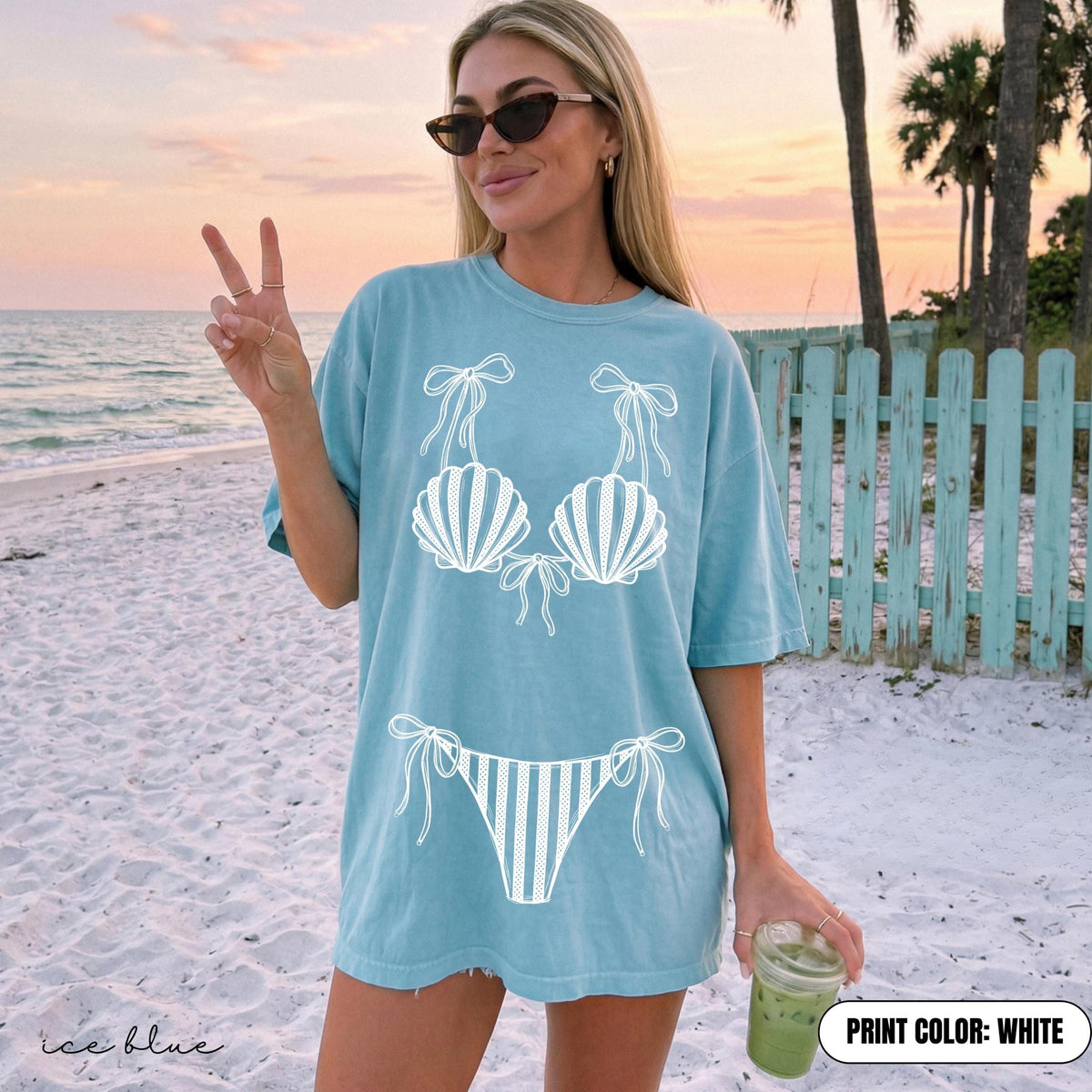 Comfort Colors Custom Color Bikini Shirt, Girls Beach Party Coastal Trip Tee, Bikini Bachelorette Shirts