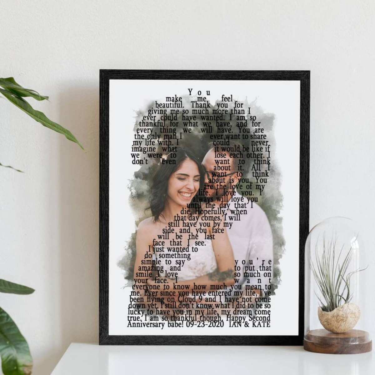 2 year anniversary gift for him, Personalize Second Anniversary Gift for Husband, 2nd Anniversary Gift for Boyfriend, Custom Photo Collage